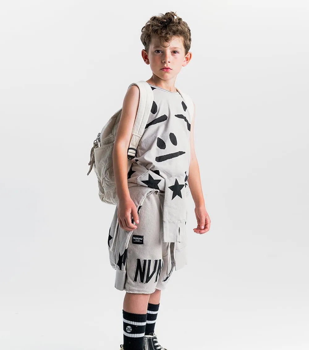 NUNUNU Kids Tank Tops, Unisex 100% Cotton Fun Print Sleeveless Shirts for Boys and Girls - Athletic and Casual Wear