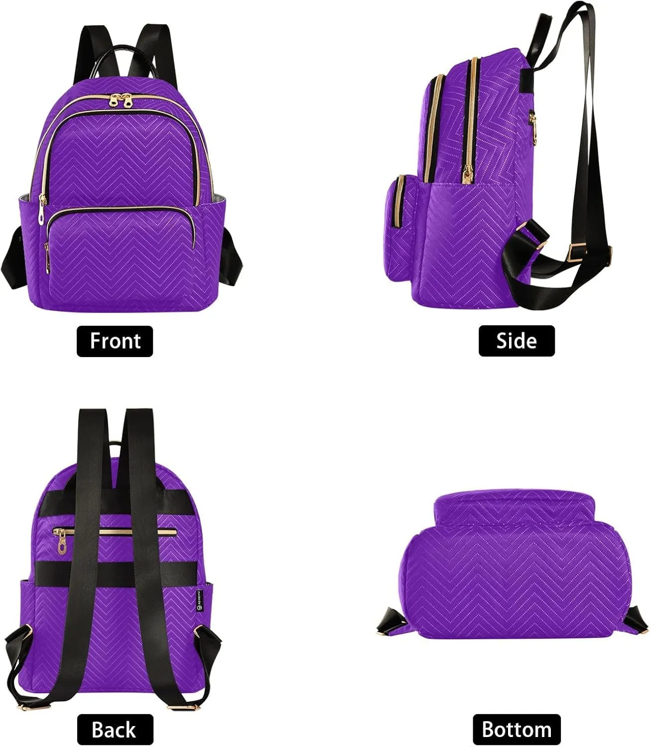 ODAWA Purple Women's Backpack Purse Stylish Daypack Handbag Small Backpacks for Women