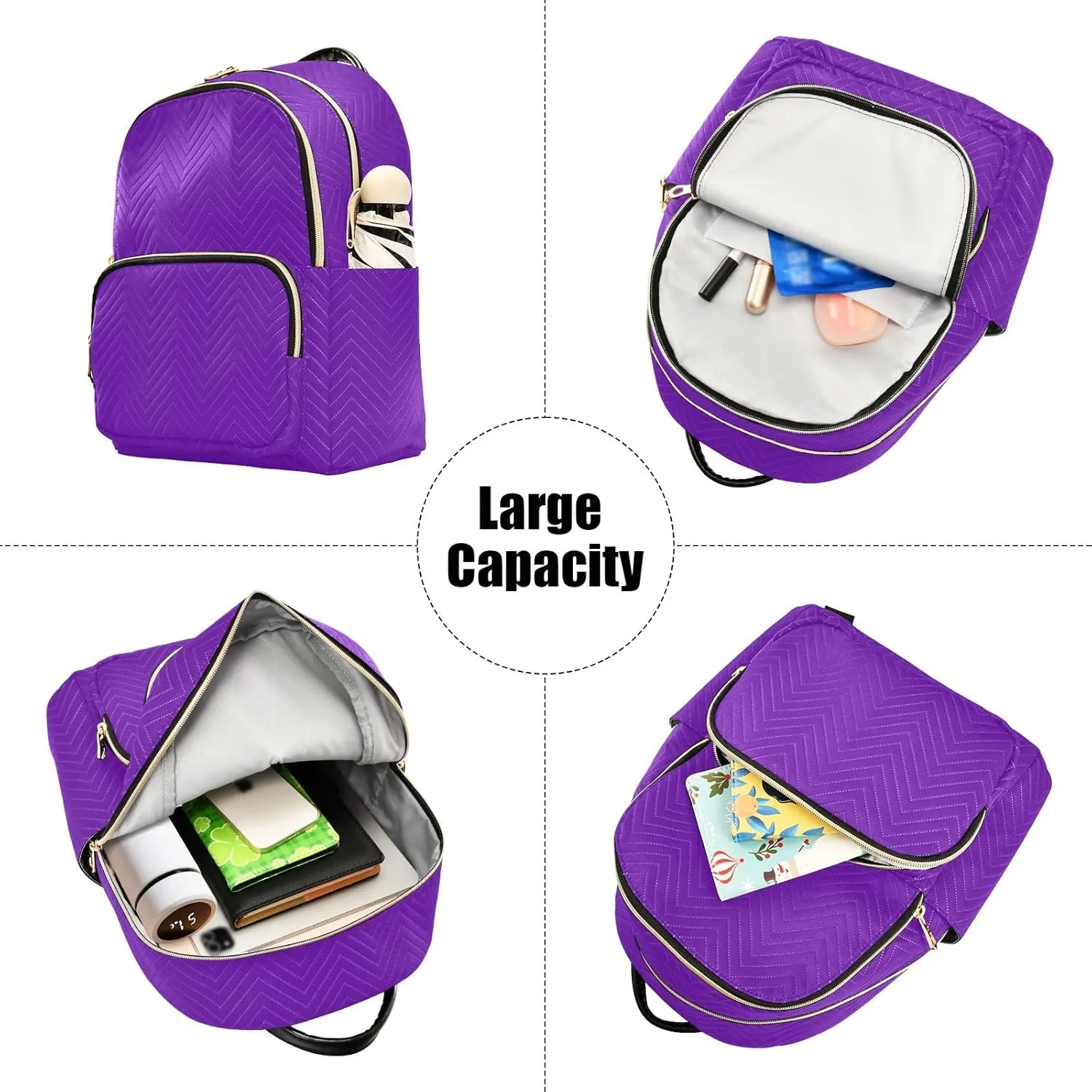 ODAWA Purple Women's Backpack Purse Stylish Daypack Handbag Small Backpacks for Women