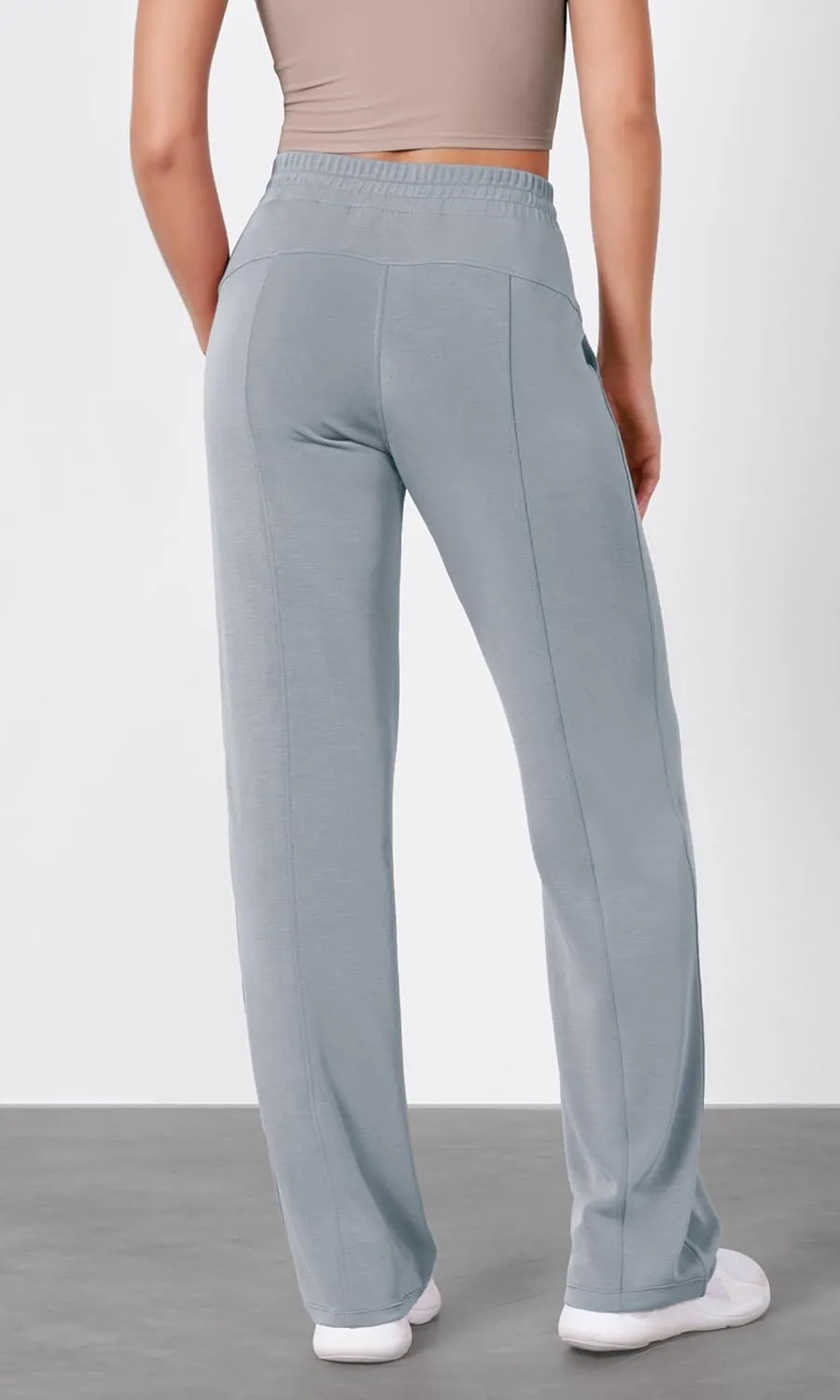ODODOS Women's Modal Soft Wide Leg Pants with Pockets Adjustable Shockcord High Waist Casual Lounge Pants-27/29/31" Inseam
