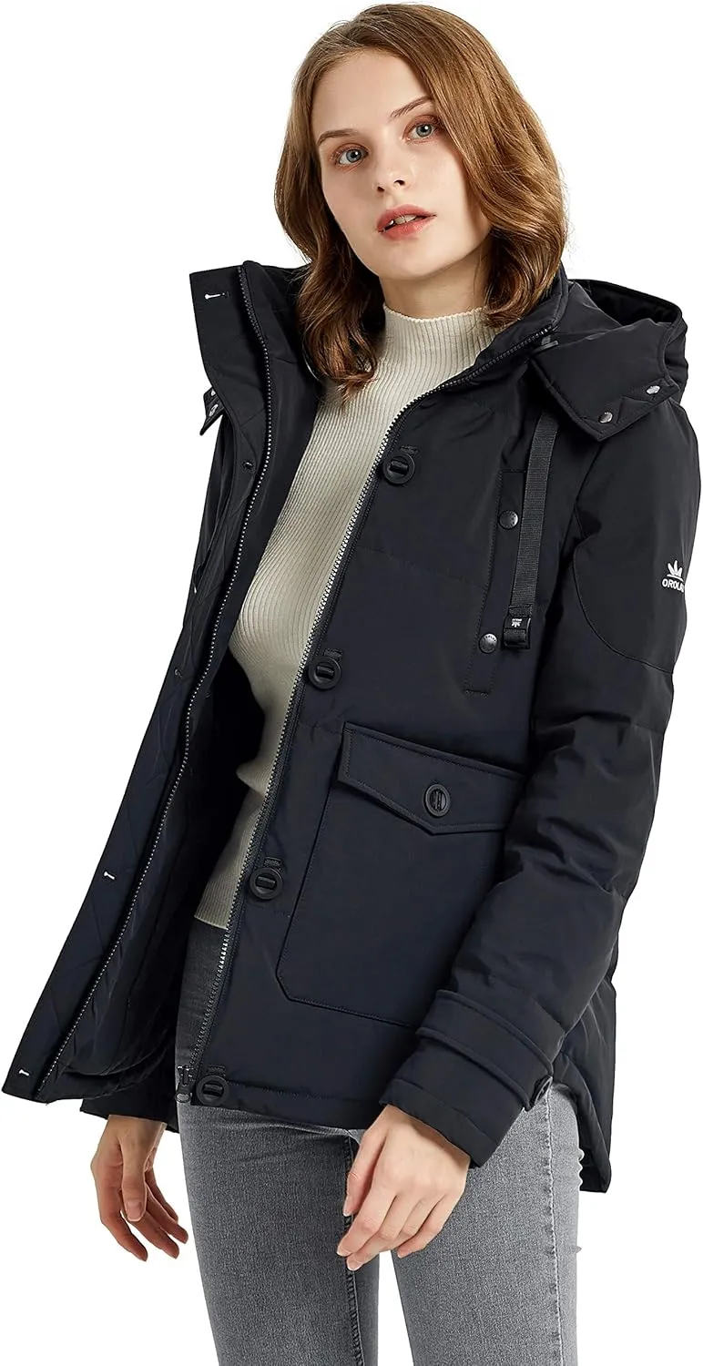 Orolay Women's Hooded Down Jacket Winter Coat Puffer Jacket with Pockets