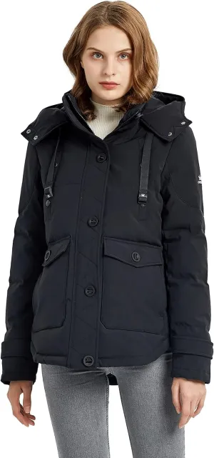 Orolay Women's Hooded Down Jacket Winter Coat Puffer Jacket with Pockets