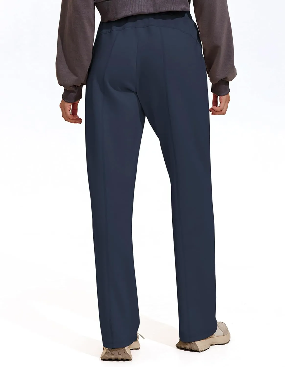 PINSPARK Womens Straight Leg Sweatpants Casual Athletic Workout Pants Stretch Soft Lounge Pants with Pockets