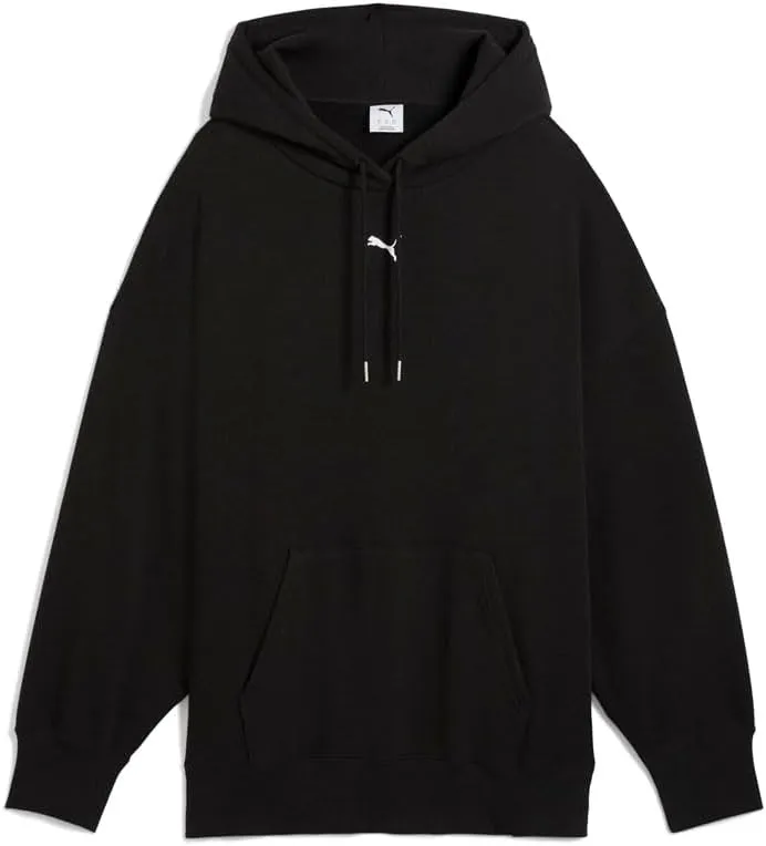 PUMA Womens Wardrobe Essentials Over Oversized Hoodie Athletic Outerwear Casual - Black - Size L