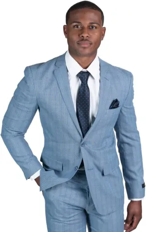 Slim Fit 2 Button Pinstripe Blazer Dinner Jacket 7918