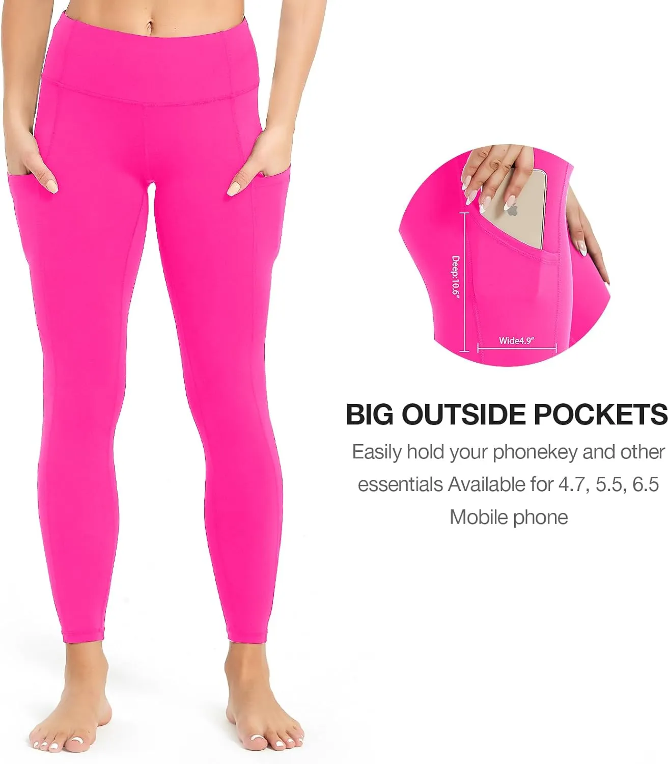SP3LOPS Yoga Pants with Pockets for Women High Waisted Tummy Control Women's Buttery Soft Yoga Workout Leggings Running Pants