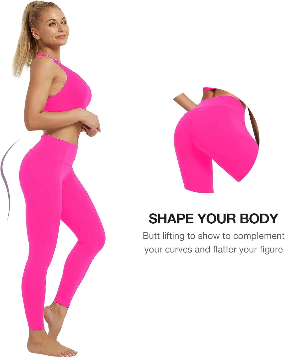 SP3LOPS Yoga Pants with Pockets for Women High Waisted Tummy Control Women's Buttery Soft Yoga Workout Leggings Running Pants
