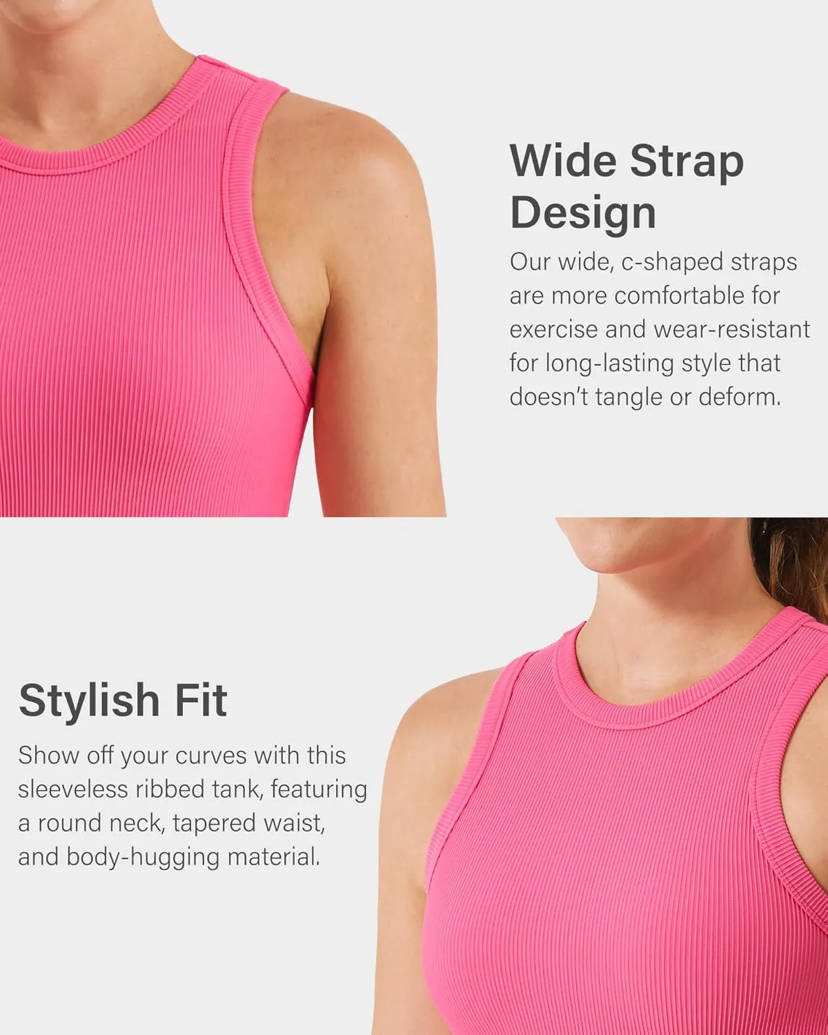 Stelle Ribbed Tank Tops for Women High Neck Sleeveless Cami Stretch Slim Top Casual Workout Basic Tshirt