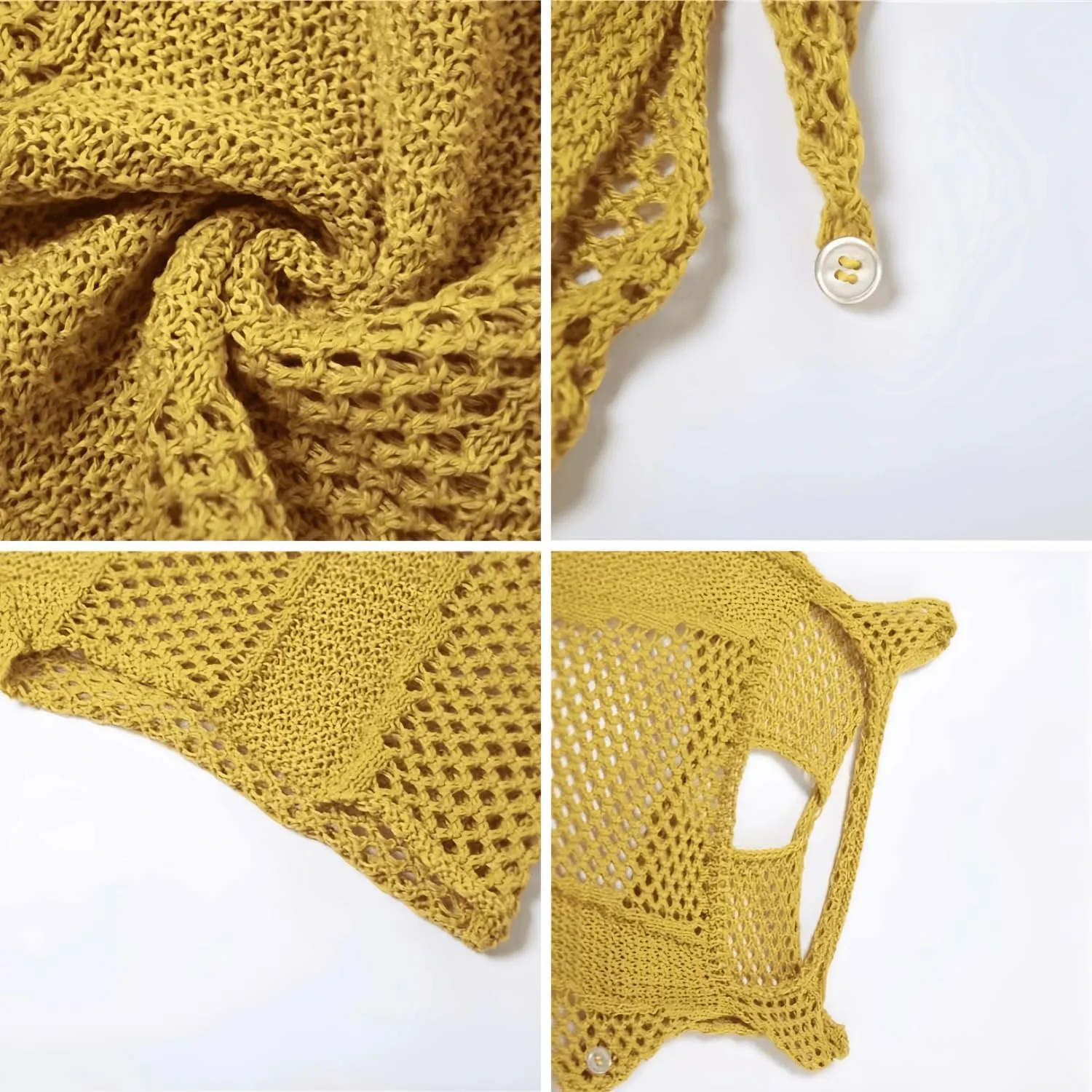 Stylish and Chic: Women's Backless Knit Crochet Beach Coverup Romper