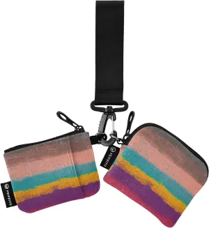 Stylish Colored Wristlet Keychain Wallets for Women Portable Small Coin Purse