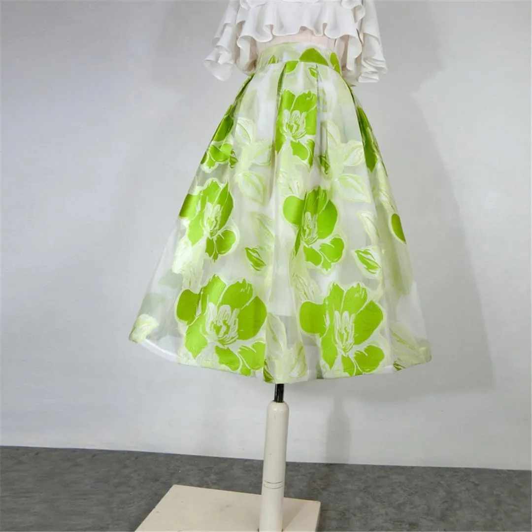 Summer Stylish Vintage Aesthetic Elegant High Waist Long Pleated Midi Skirt