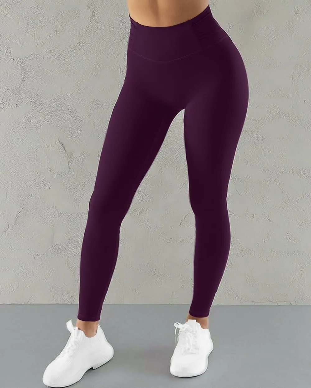 SUUKSESS Women No Front Seam Buttery Soft Leggings Ruched High Waist Yoga Pants