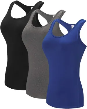 TAISIM Women's Racerback Athletic Workout Running Yoga Tank Tops