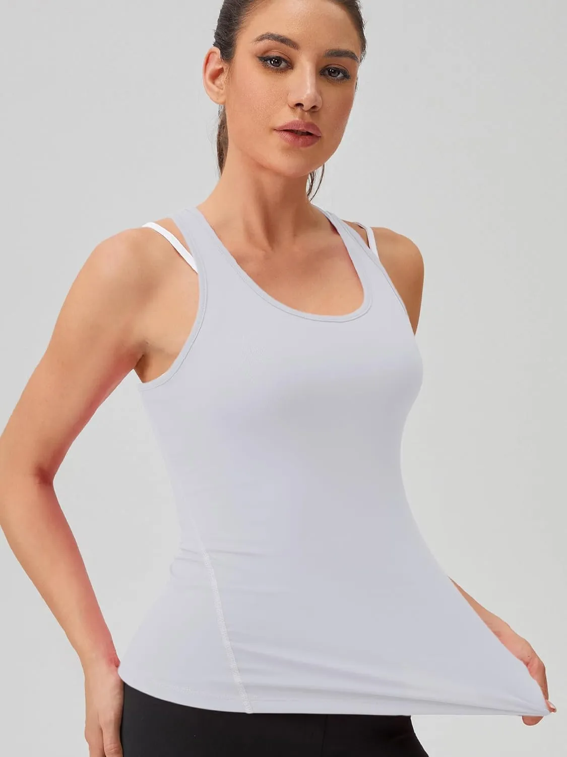 TAISIM Women's Racerback Athletic Workout Running Yoga Tank Tops