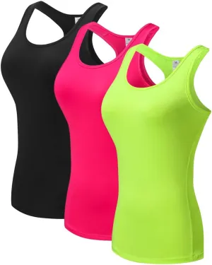 TAISIM Women's Racerback Athletic Workout Running Yoga Tank Tops