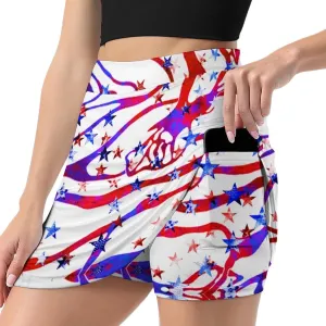 TAIZIYEAH American Flag Tennis Skirts for Women Athletic Golf Skorts Soft