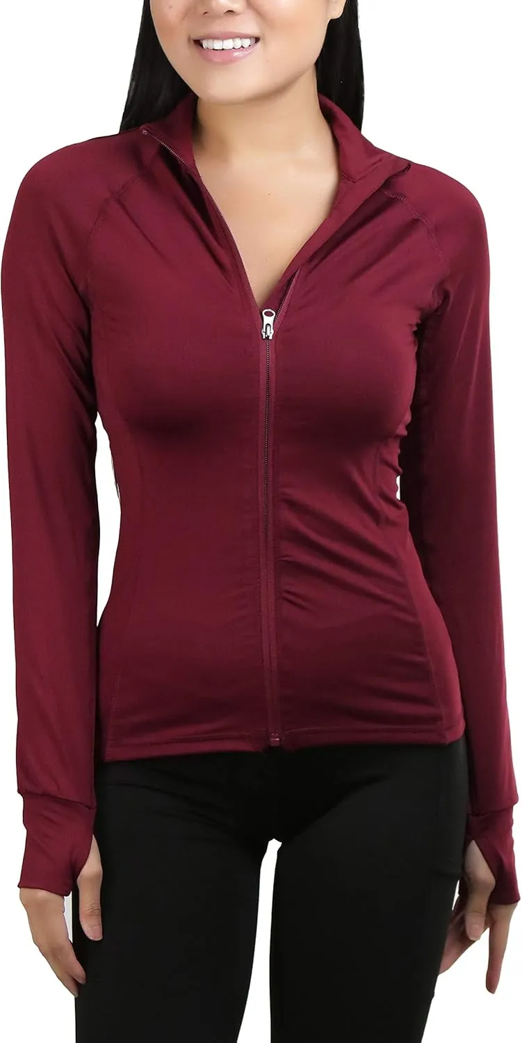 ToBeInStyle Women's Long Sleeve Full Zip-Up Track and Active Jackets