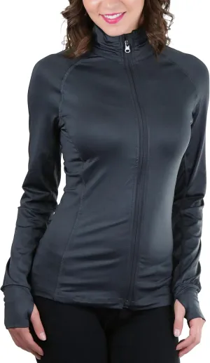 ToBeInStyle Women's Long Sleeve Full Zip-Up Track and Active Jackets