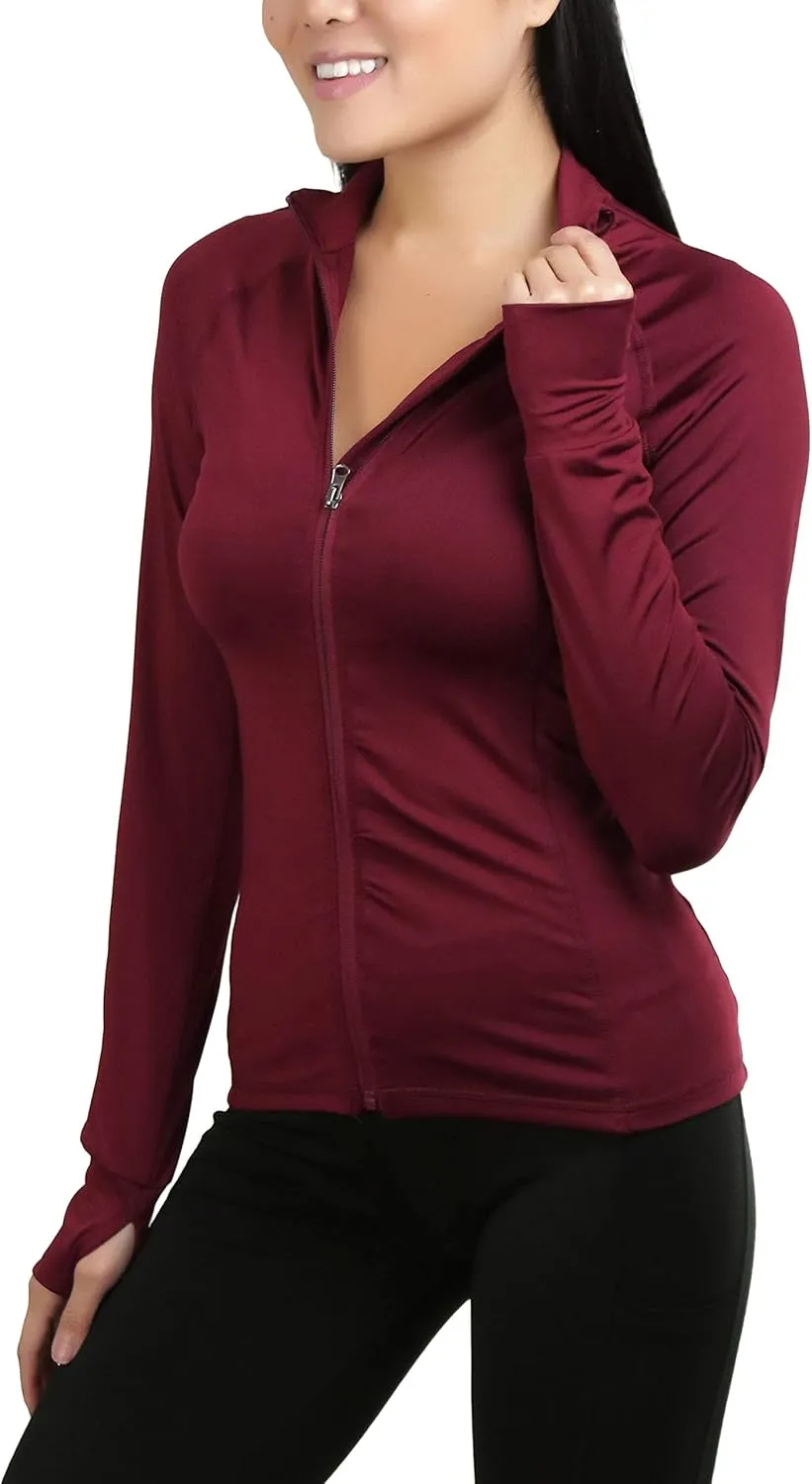 ToBeInStyle Women's Long Sleeve Full Zip-Up Track and Active Jackets