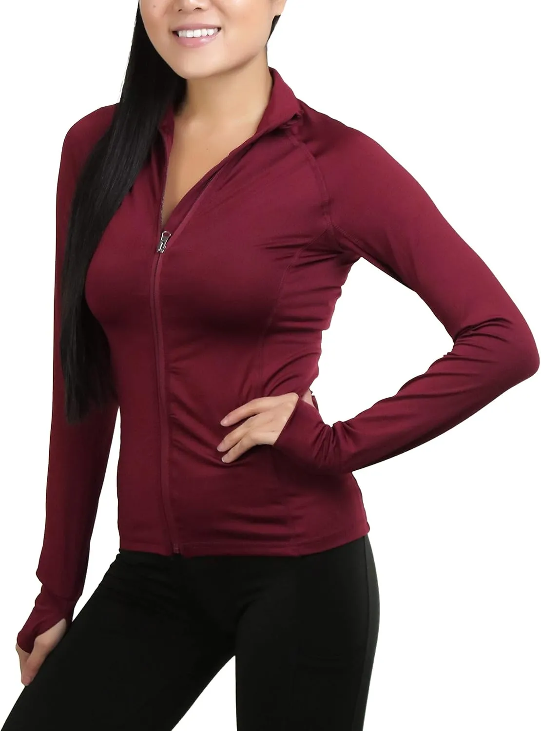 ToBeInStyle Women's Long Sleeve Full Zip-Up Track and Active Jackets