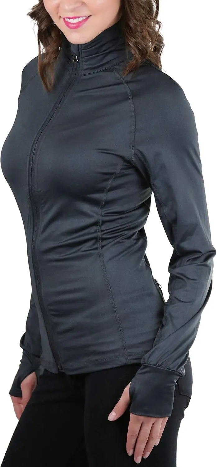 ToBeInStyle Women's Long Sleeve Full Zip-Up Track and Active Jackets