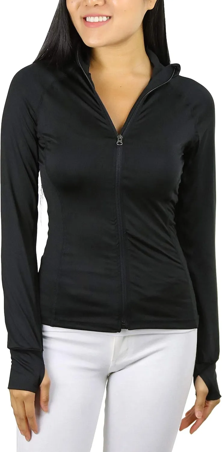 ToBeInStyle Women's Long Sleeve Full Zip-Up Track and Active Jackets