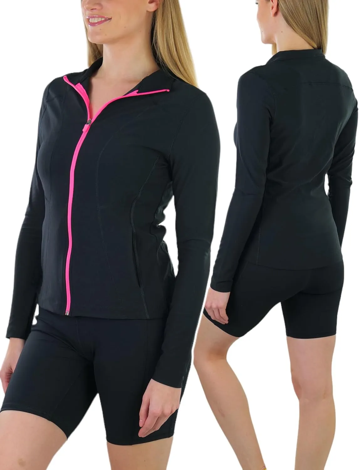 ToBeInStyle Women's Long Sleeve Full Zip-Up Track and Active Jackets