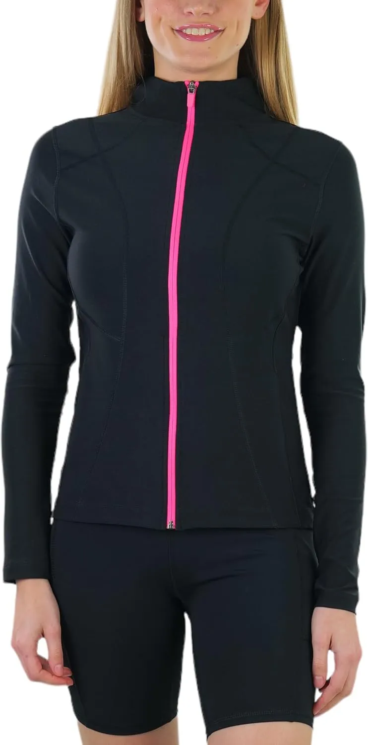 ToBeInStyle Women's Long Sleeve Full Zip-Up Track and Active Jackets