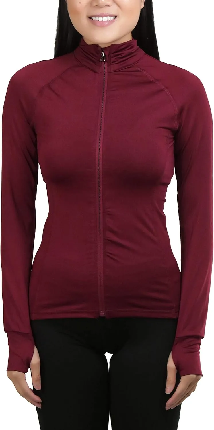 ToBeInStyle Women's Long Sleeve Full Zip-Up Track and Active Jackets