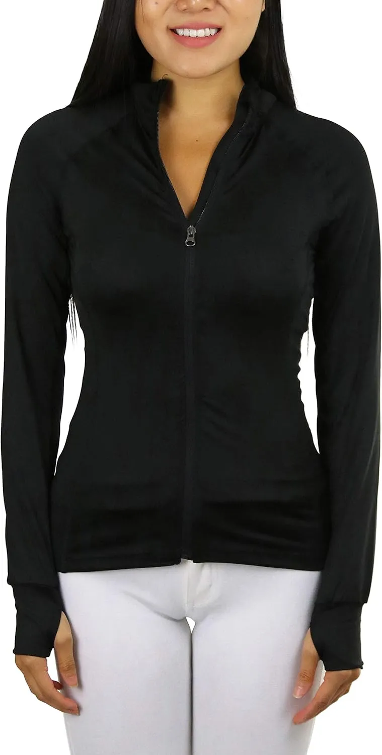 ToBeInStyle Women's Long Sleeve Full Zip-Up Track and Active Jackets