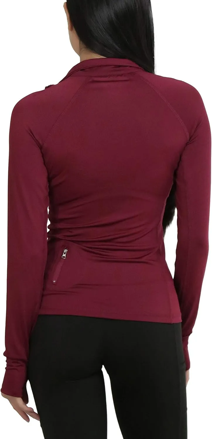 ToBeInStyle Women's Long Sleeve Full Zip-Up Track and Active Jackets