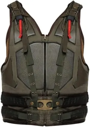 Tom Hardy Tactical Bane Dark Knight Rises Military Tactical Synthetic Leather Vest Jacket