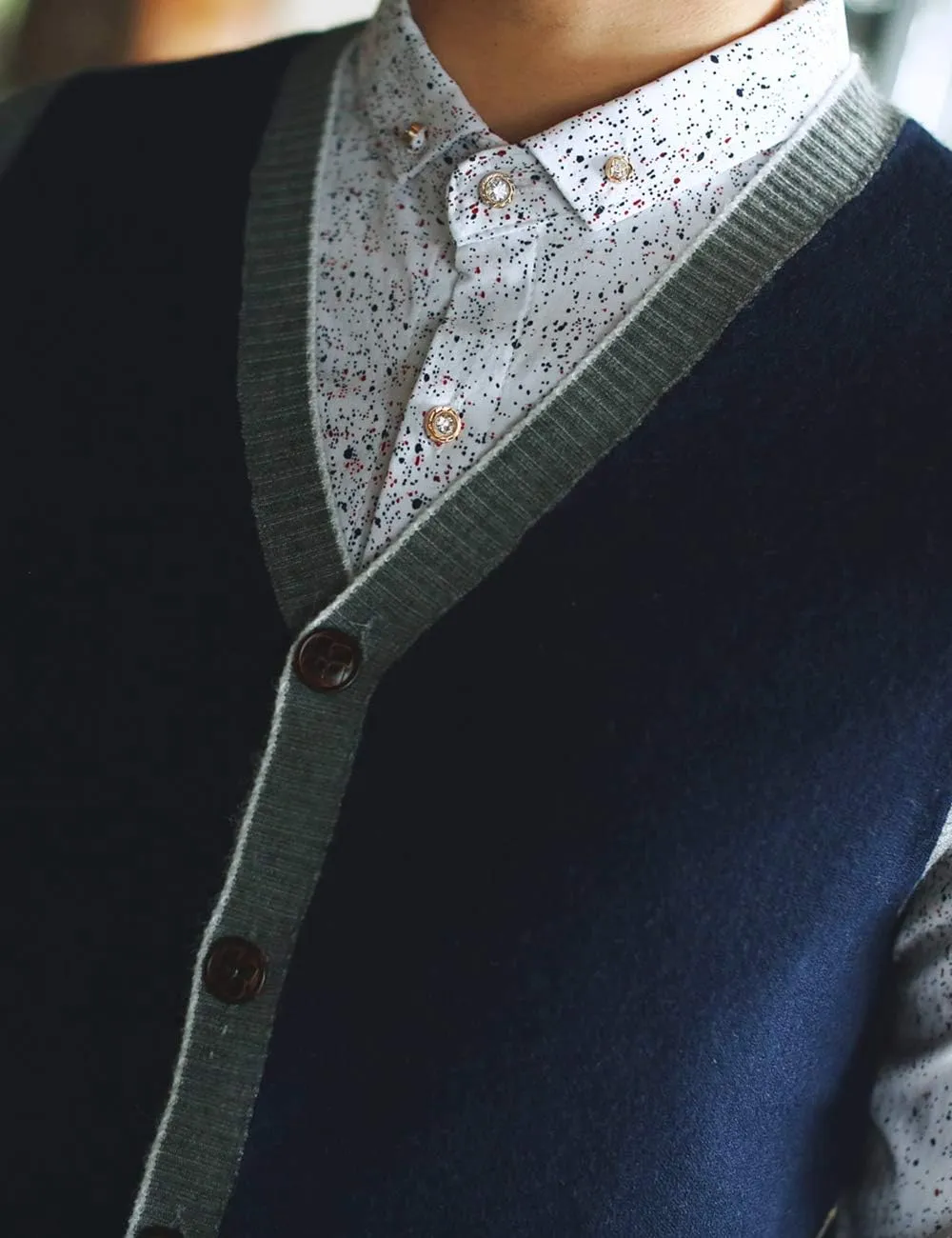 TopTie Men's Sweater Cardigan Vest Slim Fit Stylish Button Down Knitted