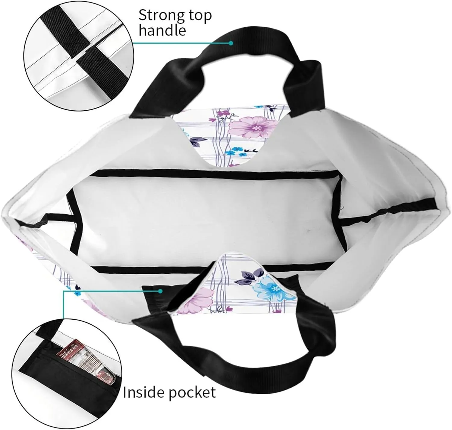 Tote Shoulder Bag Large Durable Handbag Lightweight Stylish for Daily Use-19.7x15.7x5.9 Inch