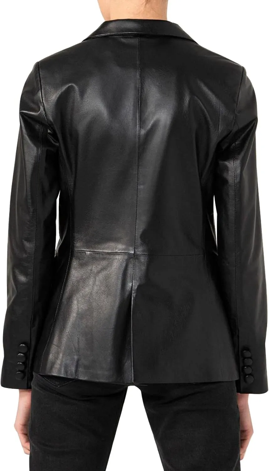 Trifoliate Leather Jacket Women - Real Lambskin Leather Blazers & Leather Sport Coats For Womens