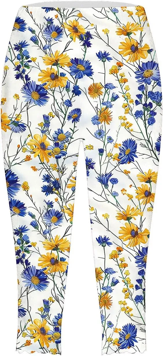 TUNUSKAT Capri Leggings for Women - Summer High Waist Yoga Capris Soft Stretch Workout 3/4 Tight Pants Running Crop Trousers