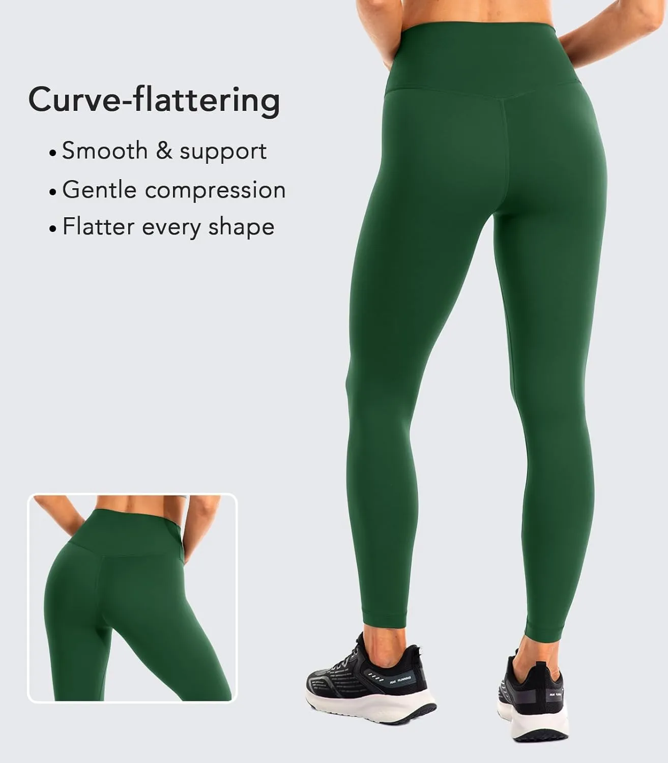 Ukaste Women's Studio Essential Yoga Leggings 25"/ 28" - Soft Stretch Workout Active Tights Pants