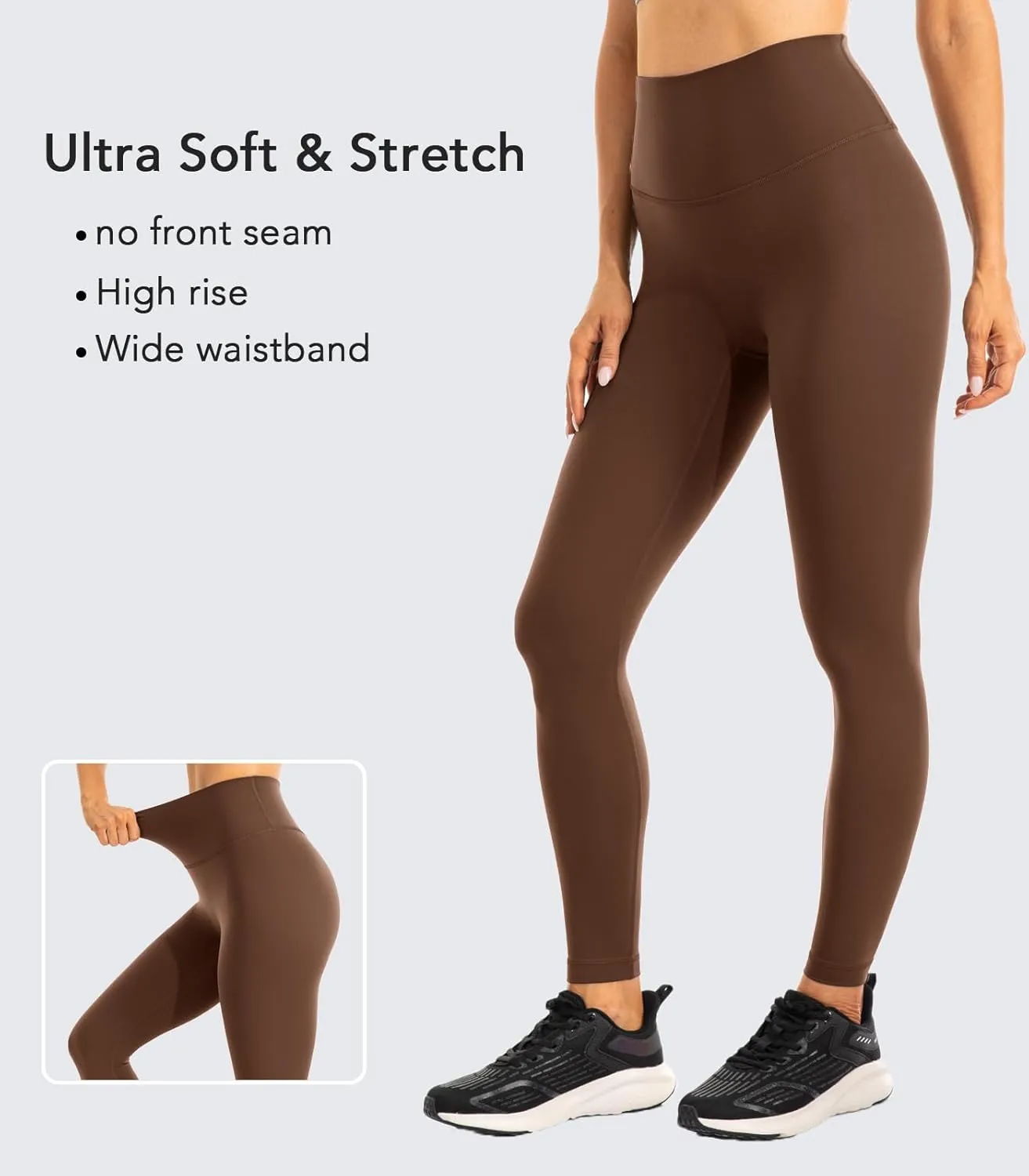 Ukaste Women's Studio Essential Yoga Leggings 25"/ 28" - Soft Stretch Workout Active Tights Pants