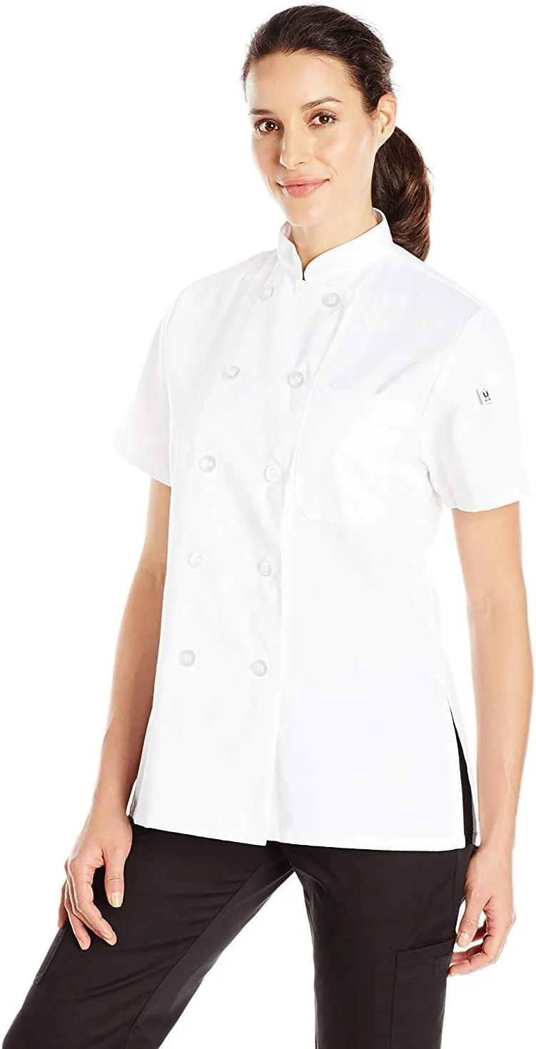 Uncommon Threads Tahoe Short Sleeve Chef Coat Jackets for Women