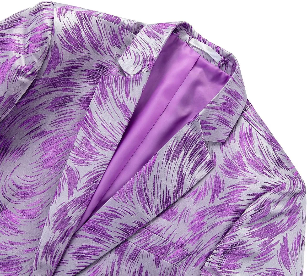 UNINUKOO Mens Casual Floral Blazer Dress Slim Fit Prom Party Paisley Suit Jacket for Men
