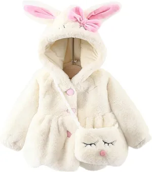 Urtrend Baby Girl's Toddler Kids Fall Winter Coat Jacket Outerwear Ears Hood Hoodie