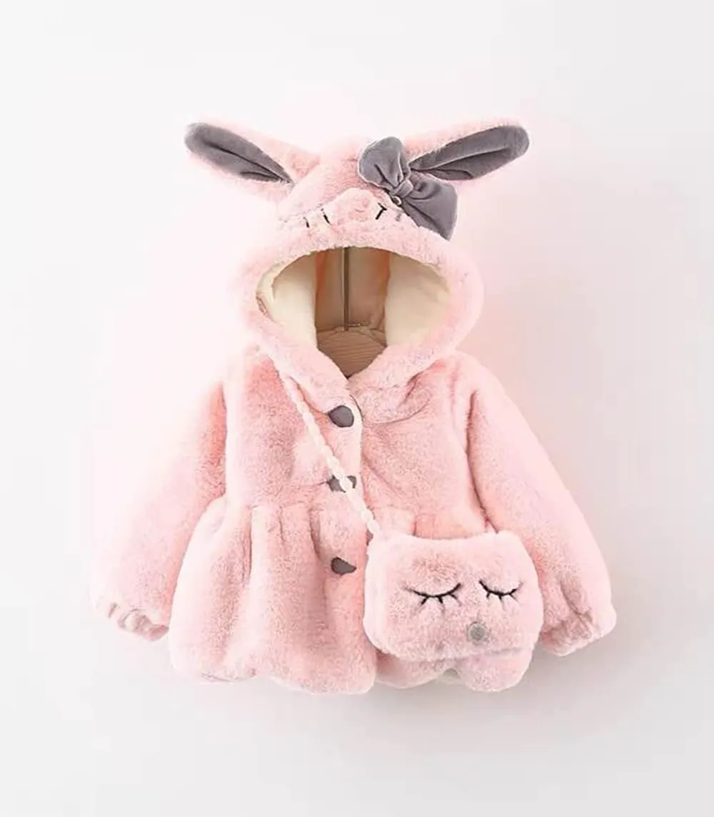 Urtrend Baby Girl's Toddler Kids Fall Winter Coat Jacket Outerwear Ears Hood Hoodie