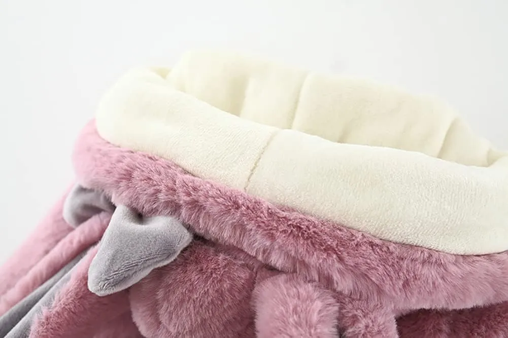 Urtrend Baby Girl's Toddler Kids Fall Winter Coat Jacket Outerwear Ears Hood Hoodie