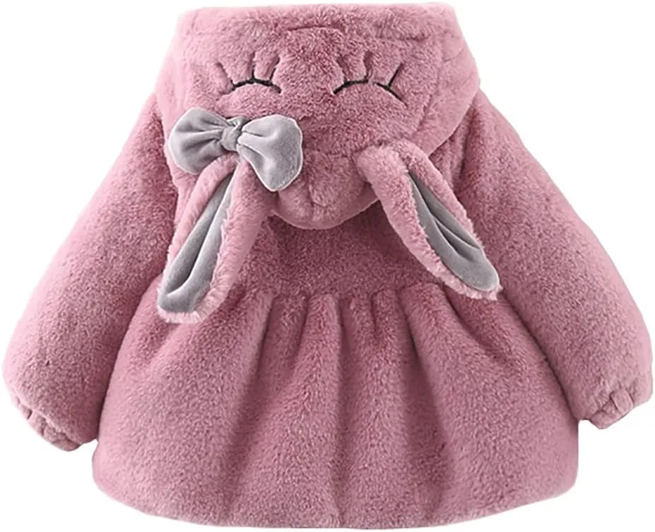 Urtrend Baby Girl's Toddler Kids Fall Winter Coat Jacket Outerwear Ears Hood Hoodie