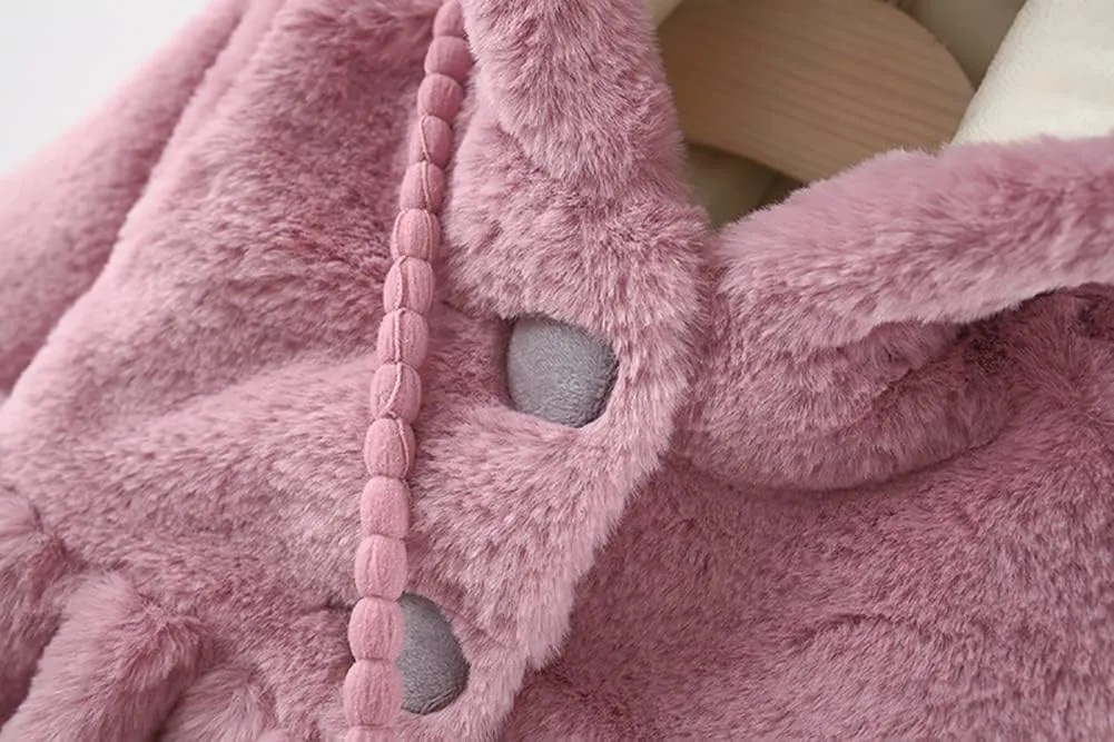 Urtrend Baby Girl's Toddler Kids Fall Winter Coat Jacket Outerwear Ears Hood Hoodie