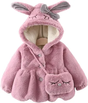 Urtrend Baby Girl's Toddler Kids Fall Winter Coat Jacket Outerwear Ears Hood Hoodie