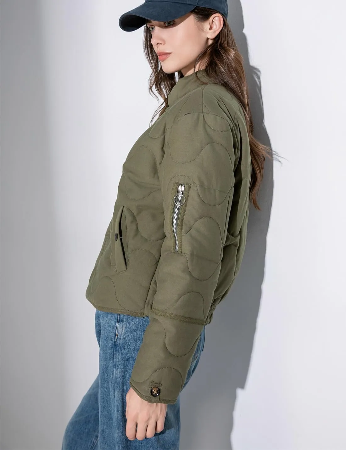 VIEWON Women's Quilted Puffer Winter Lightweight Jacket Short Warm zip up Button Down Coat with Pockets