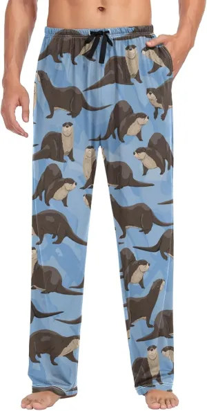 visesunny Men's Pajama Pants 100% Cotton Lounge Soft Warm Sleepwear Pants PJ Bottoms Drawstring and Pockets