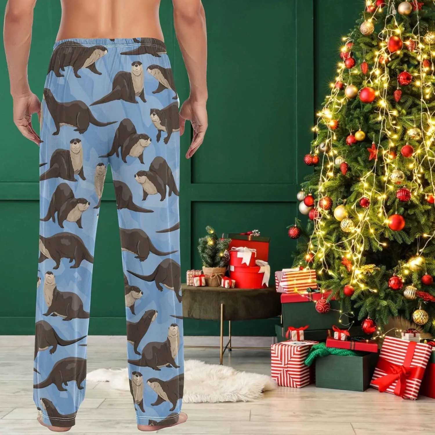 visesunny Men's Pajama Pants 100% Cotton Lounge Soft Warm Sleepwear Pants PJ Bottoms Drawstring and Pockets
