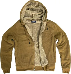Visitor Men's Heavyweight Sherpa Lined Thermal Hoodie Jacket